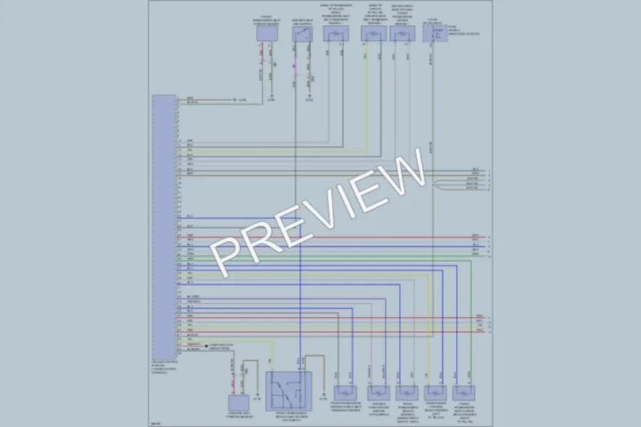 2013 Volkswagen Touareg Supplemental Restraints wiring diagram preview