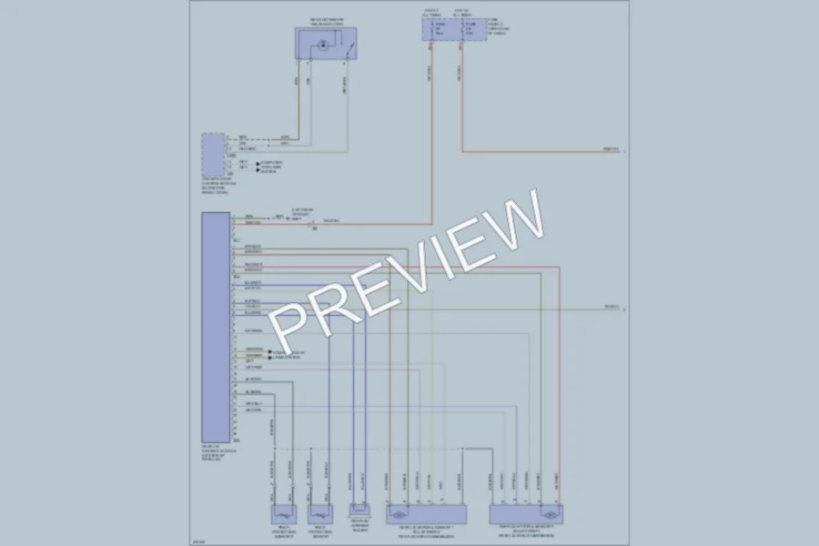2013 Volkswagen Touareg Trunk Tailgate Fuel Door wiring diagram preview
