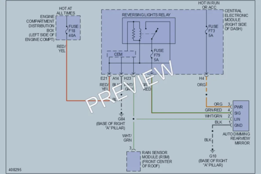 2013 Volvo C70 Power Mirrors wiring diagram preview