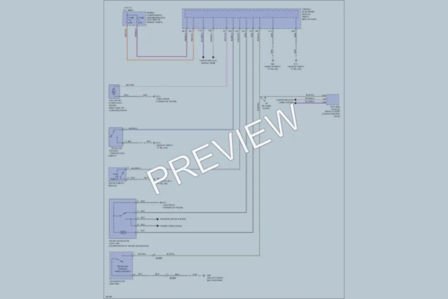 2013 Volvo C70 Trunk Tailgate Fuel Door wiring diagram preview