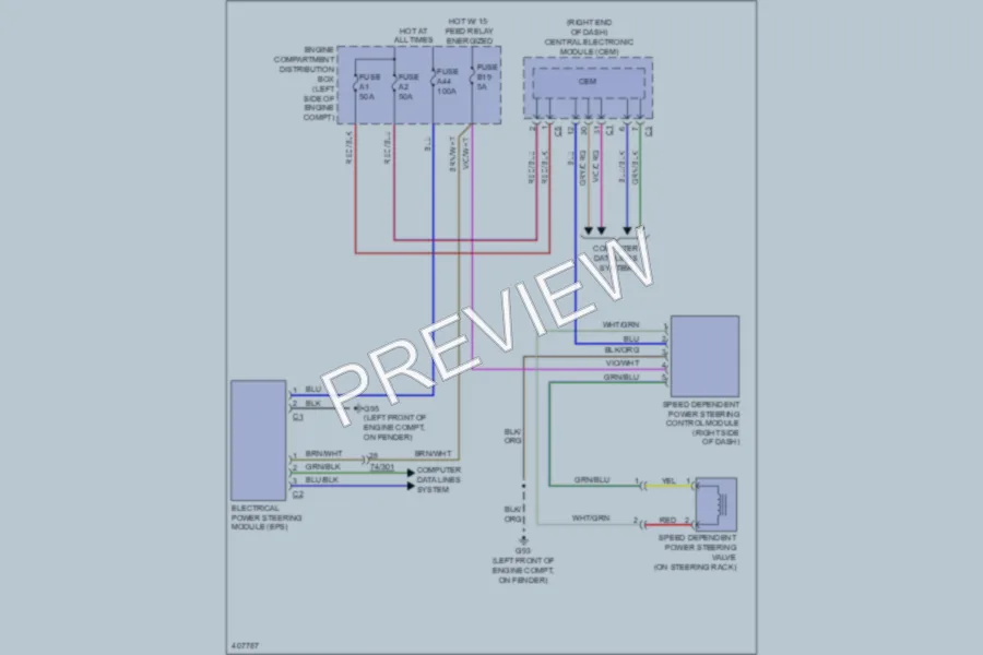 2013 Volvo S60 Electronic Power Steering wiring diagram preview