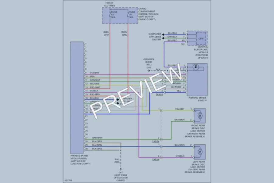 2013 Volvo S60 Shift Interlock wiring diagram preview