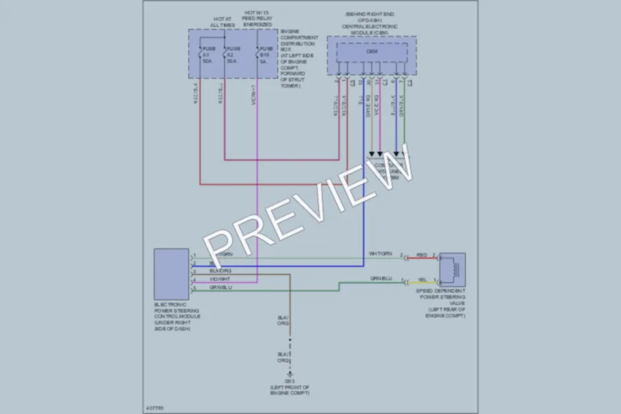 2013 Volvo S80 Electronic Power Steering wiring diagram preview