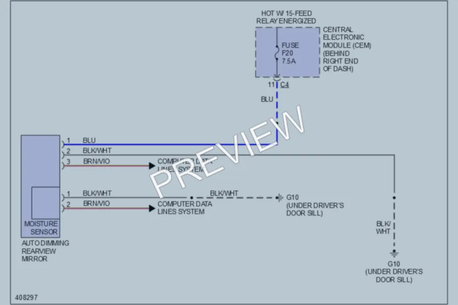 2013 Volvo S80 Power Mirrors wiring diagram preview