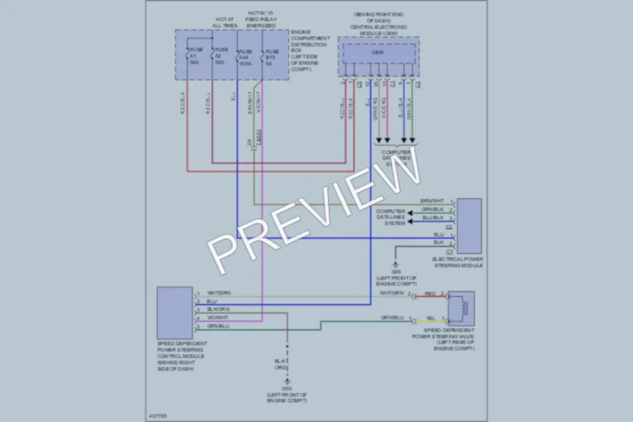 2013 Volvo XC60 Electronic Power Steering wiring diagram preview