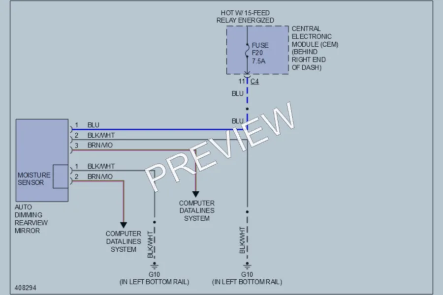 2013 Volvo XC60 Power Mirrors wiring diagram preview