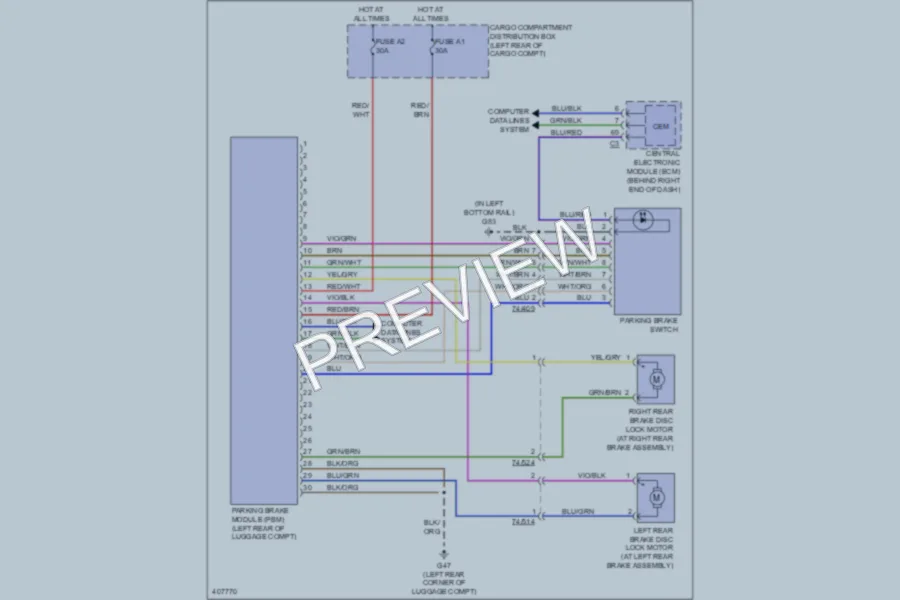 2013 Volvo XC60 Shift Interlock wiring diagram preview