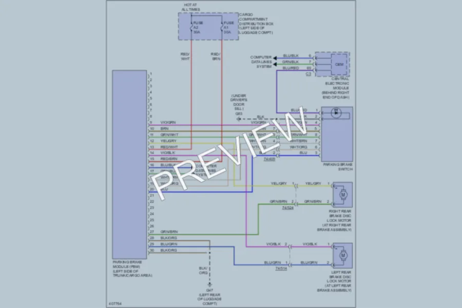 2013 Volvo XC70 Shift Interlock wiring diagram preview