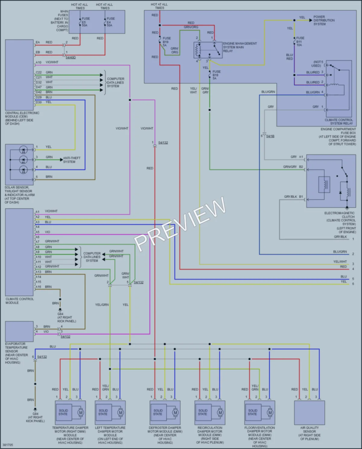 2013 Volvo XC90 Air Conditioning wiring diagram preview