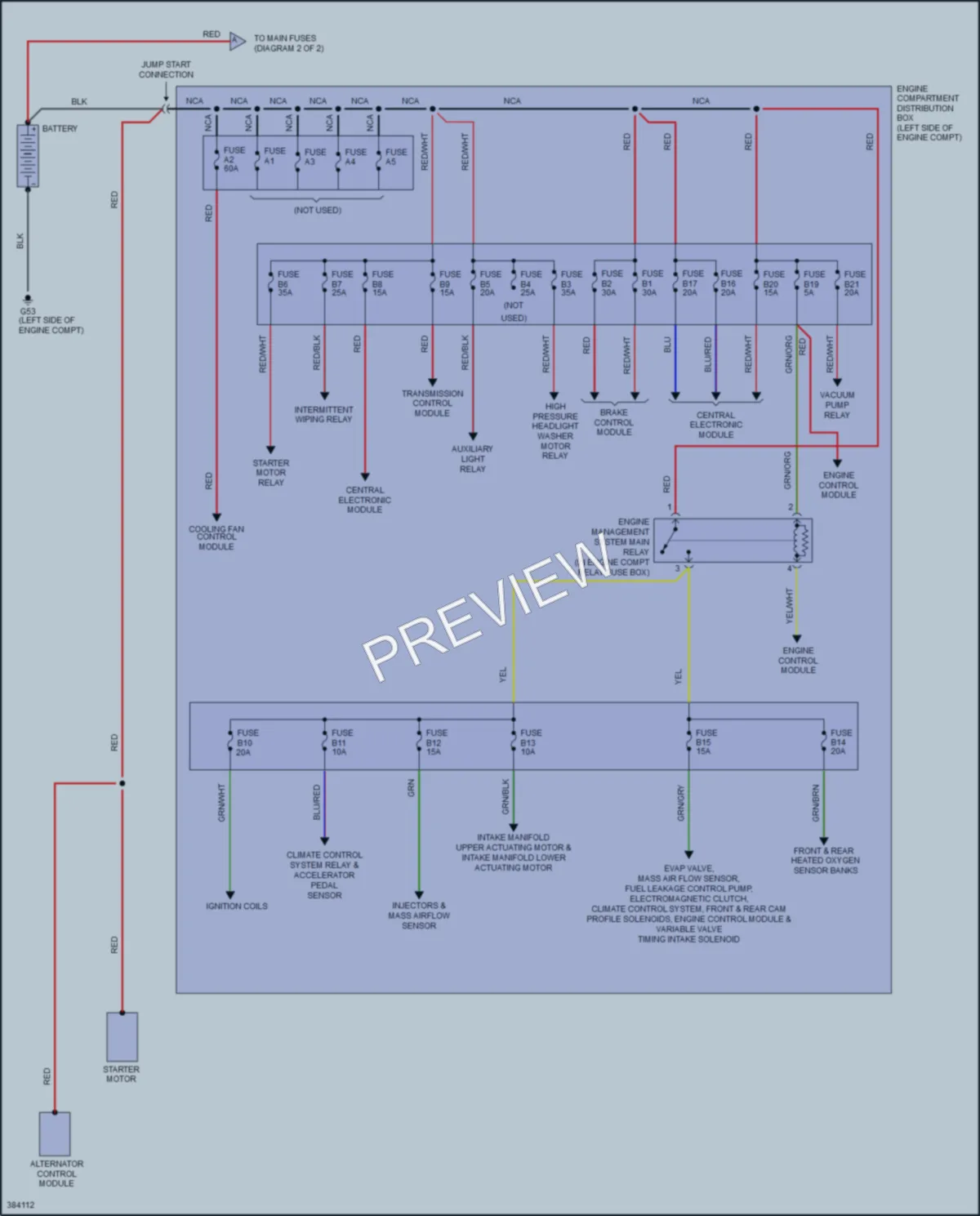 2013 Volvo XC90 Power Distribution wiring diagram preview