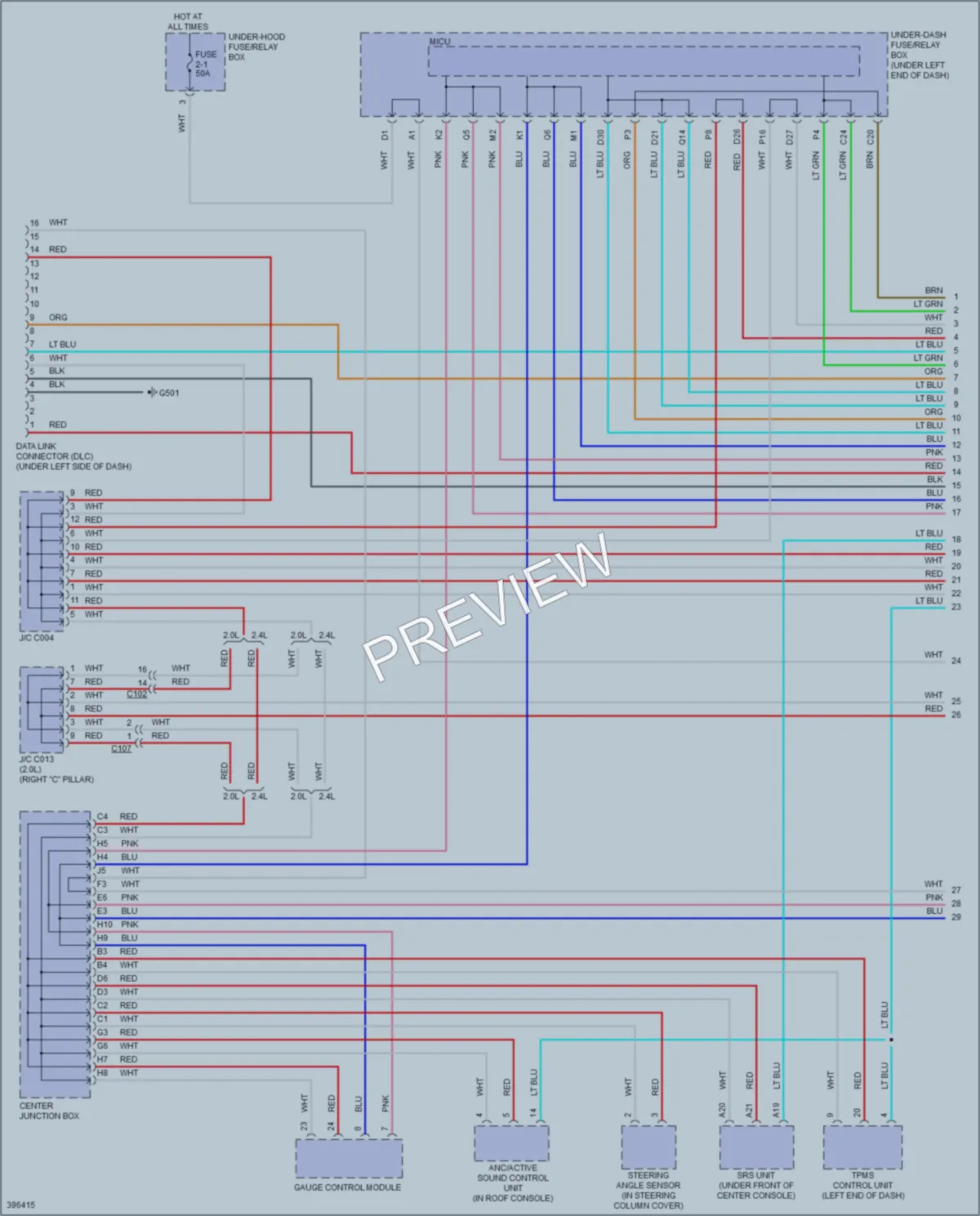 2014 Acura ILX Computer Data Lines wiring diagram preview