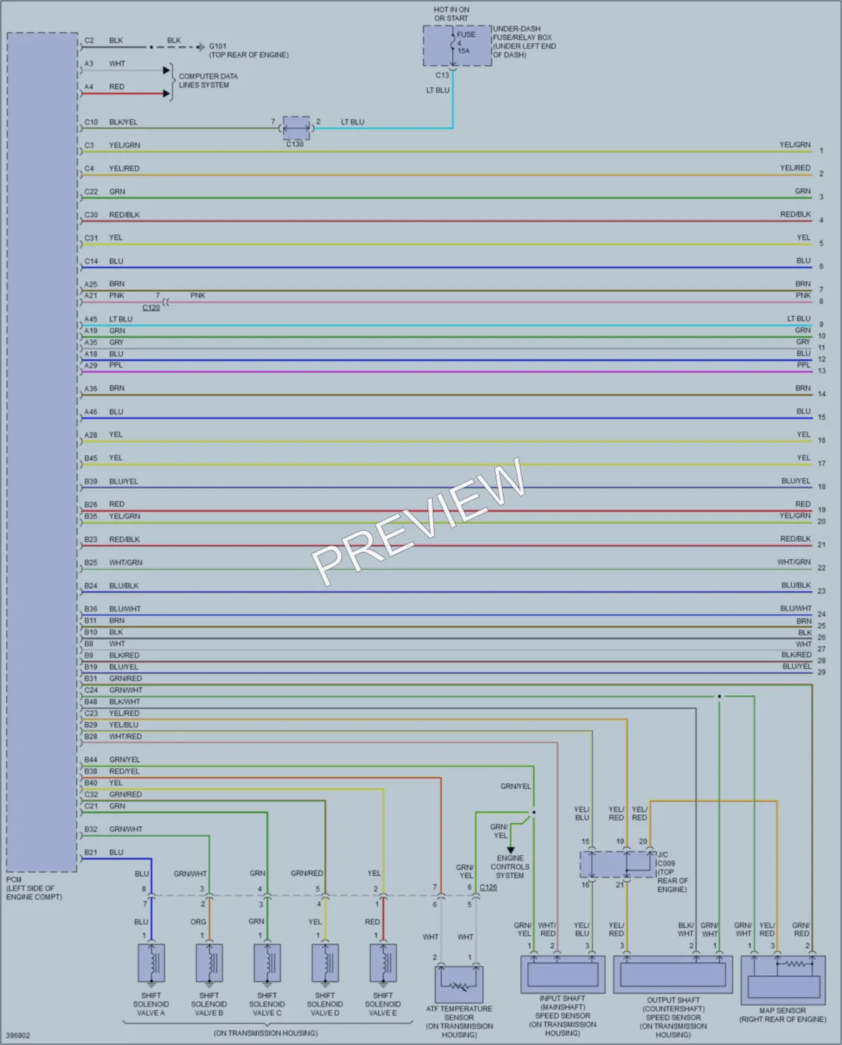 2014 Acura ILX Transmission wiring diagram preview