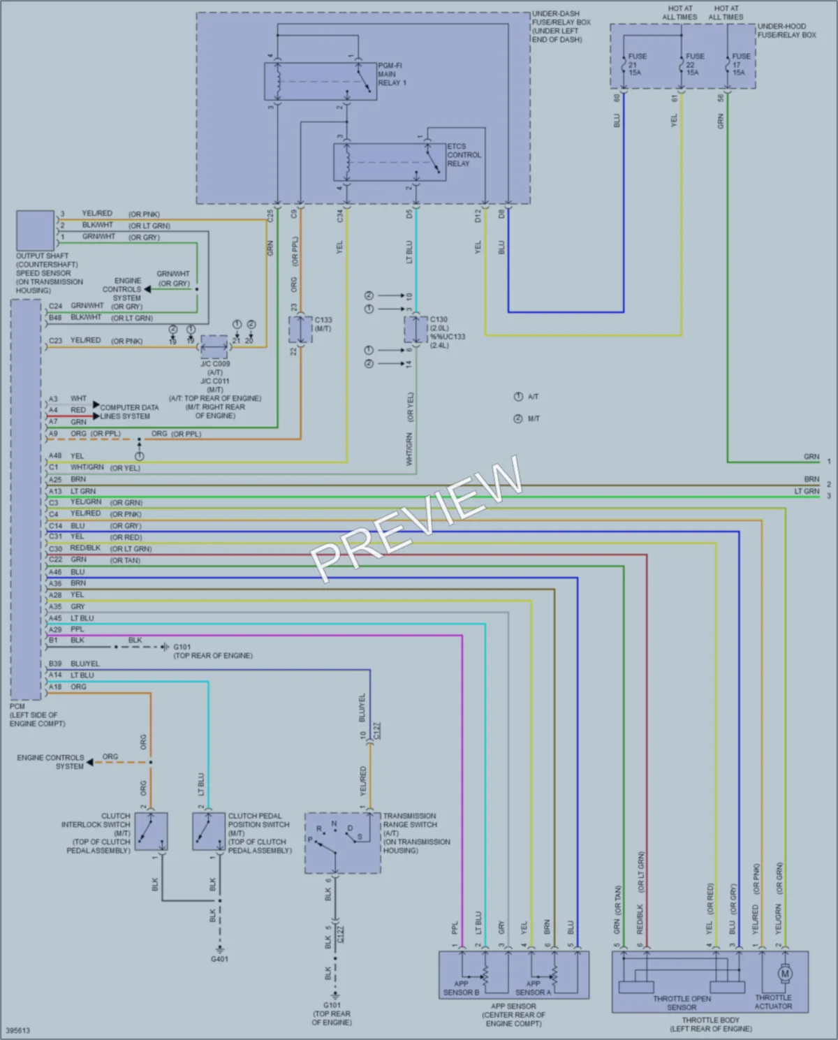 2014 Acura ILXHybrid Cruise Control wiring diagram preview