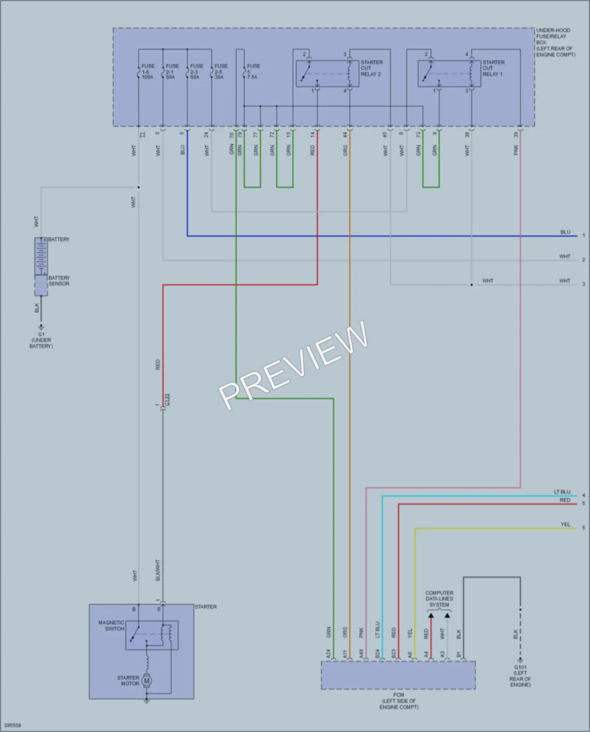 2014 Acura ILXHybrid Starting Charging wiring diagram preview