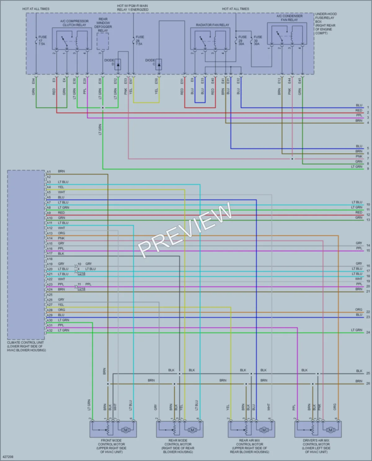 2014 Acura MDX Air Conditioning wiring diagram preview