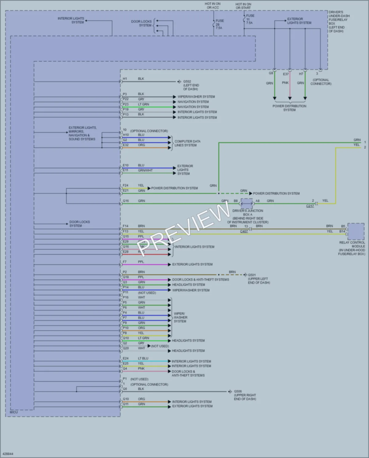 2014 Acura MDX Body Control Modules wiring diagram preview