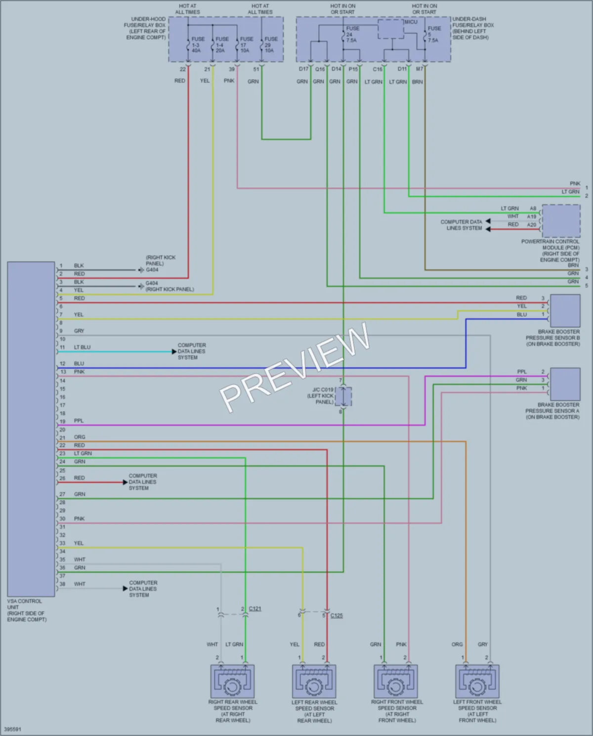 2014 Acura RDX Anti Lock Brakes wiring diagram preview