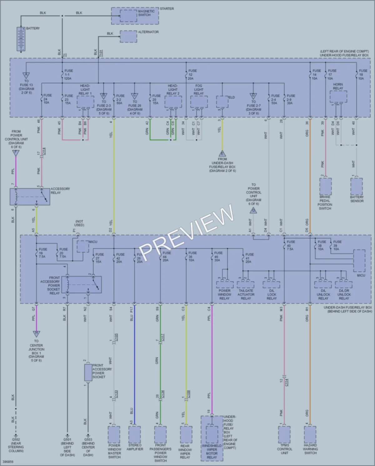 2014 Acura RDX Power Distribution wiring diagram preview