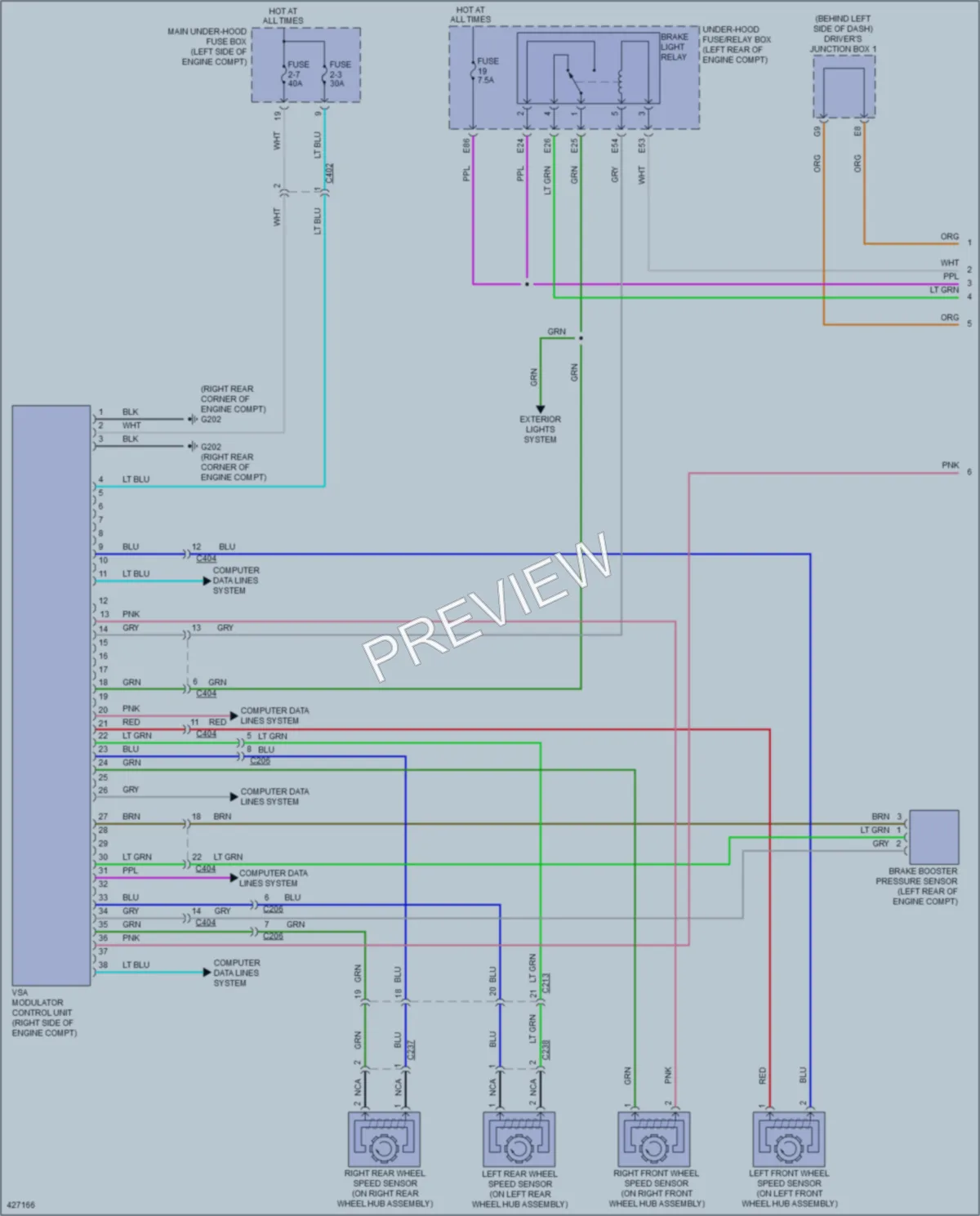 2014 Acura RLXSportHybrid Anti Lock Brakes wiring diagram preview