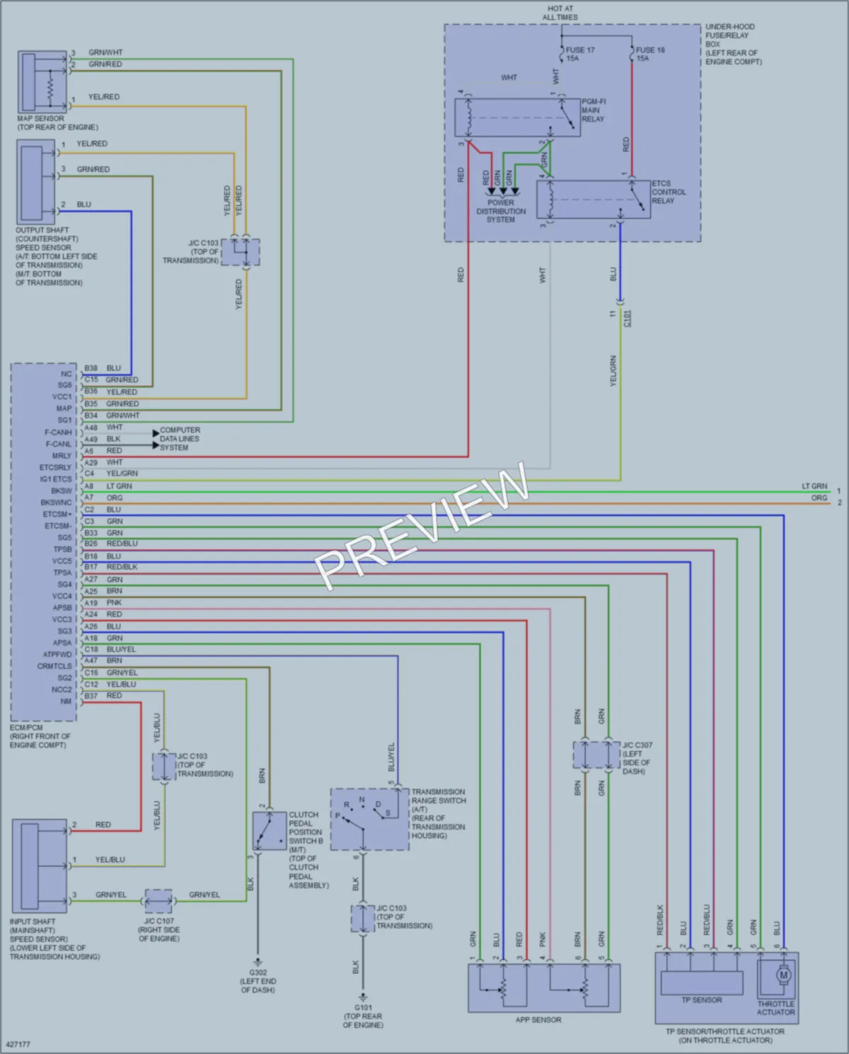 2014 Acura TL Cruise Control wiring diagram preview