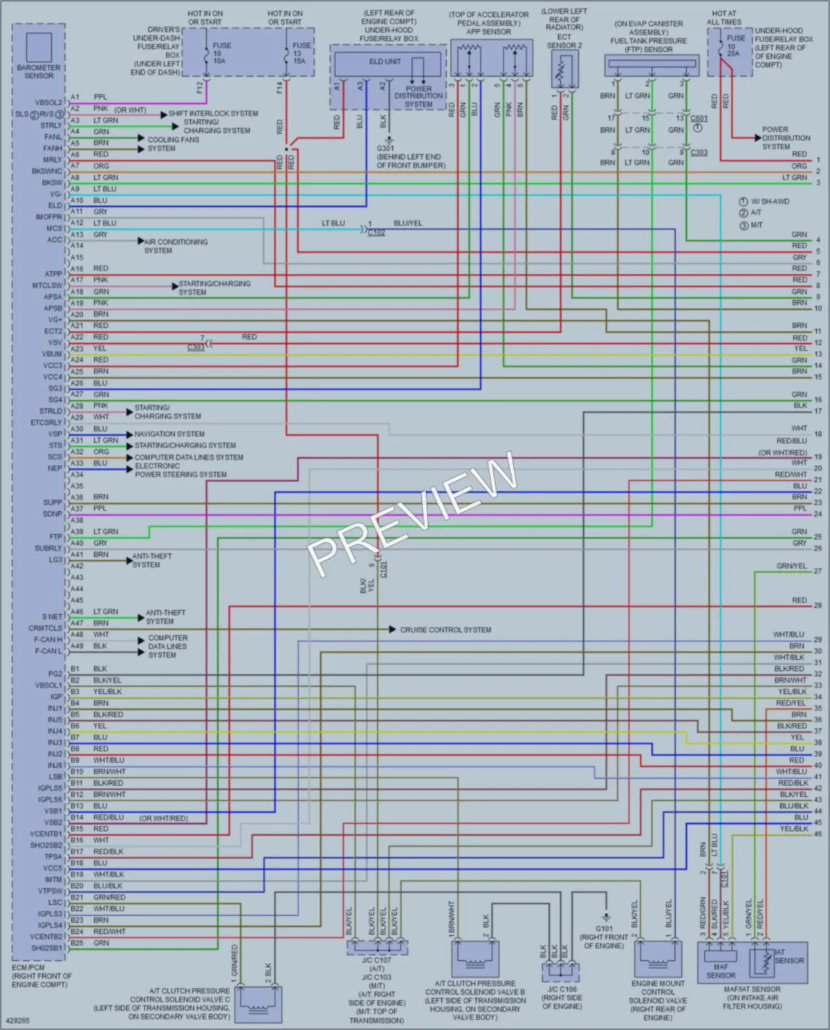 2014 Acura TL Engine Performance wiring diagram preview