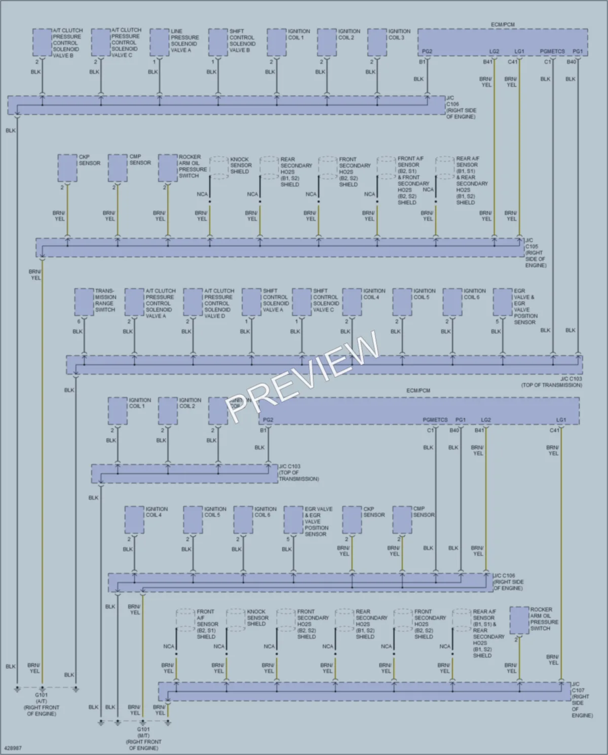 2014 Acura TL Ground Distribution wiring diagram preview