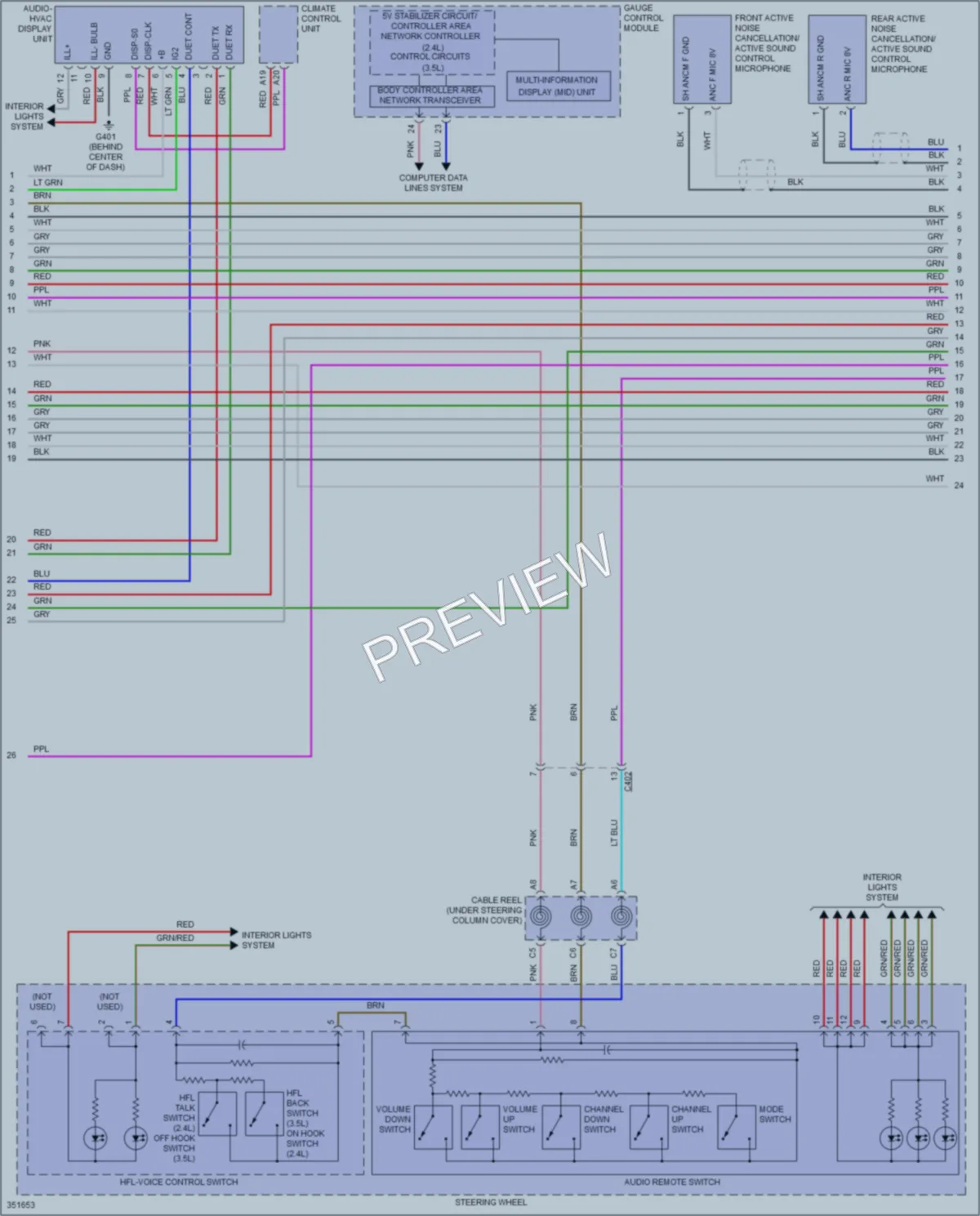 2014 Acura TSX Radio wiring diagram preview
