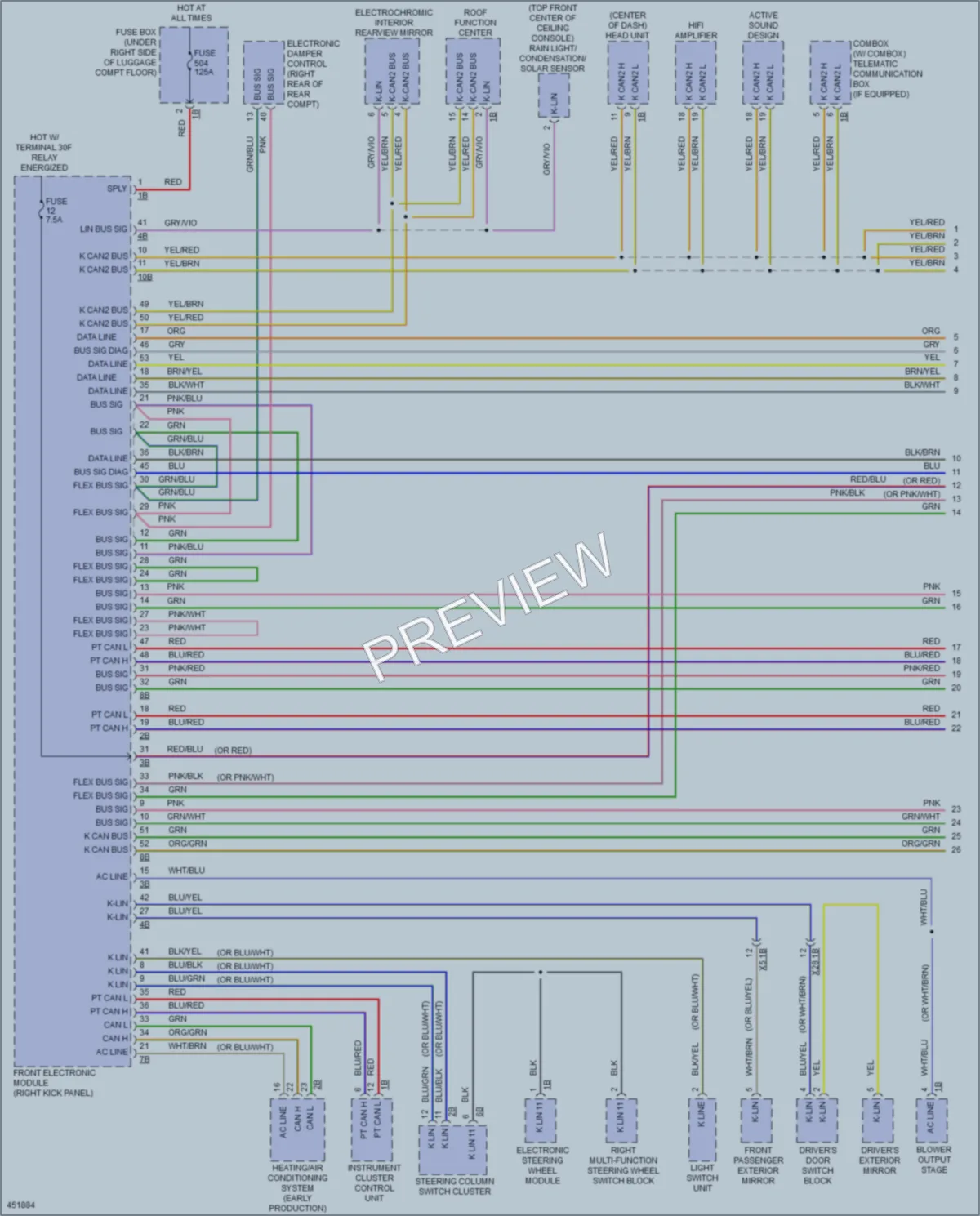 2014 BMW 228i Computer Data Lines wiring diagram preview