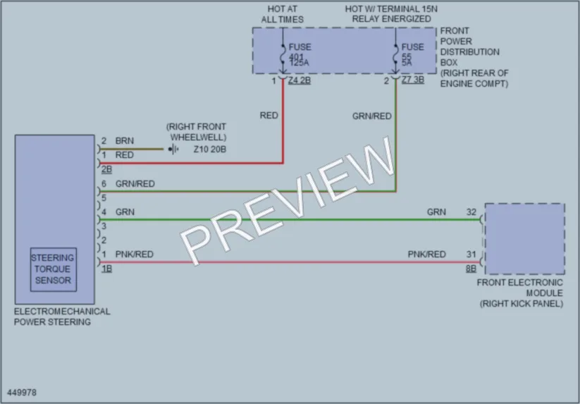 2014 BMW 228i Electronic Power Steering wiring diagram preview