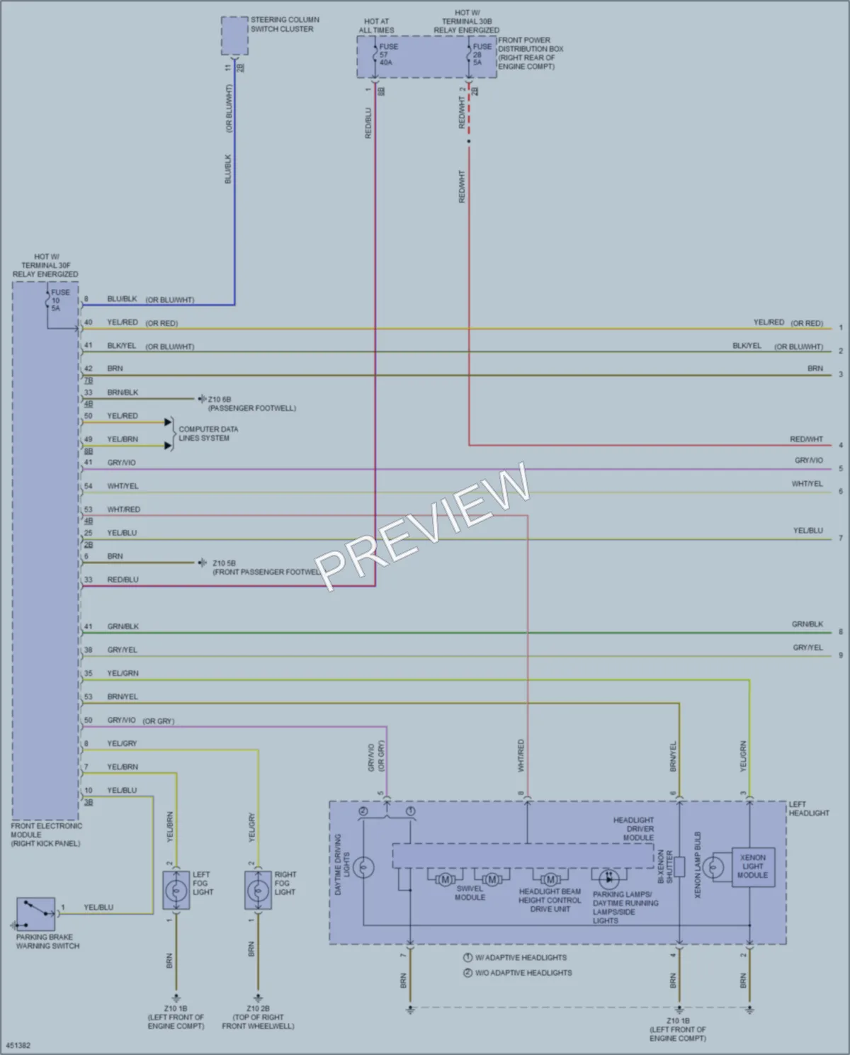 2014 BMW 228i Headlights wiring diagram preview