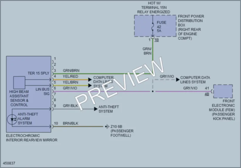 2014 BMW 228i Power Mirrors wiring diagram preview