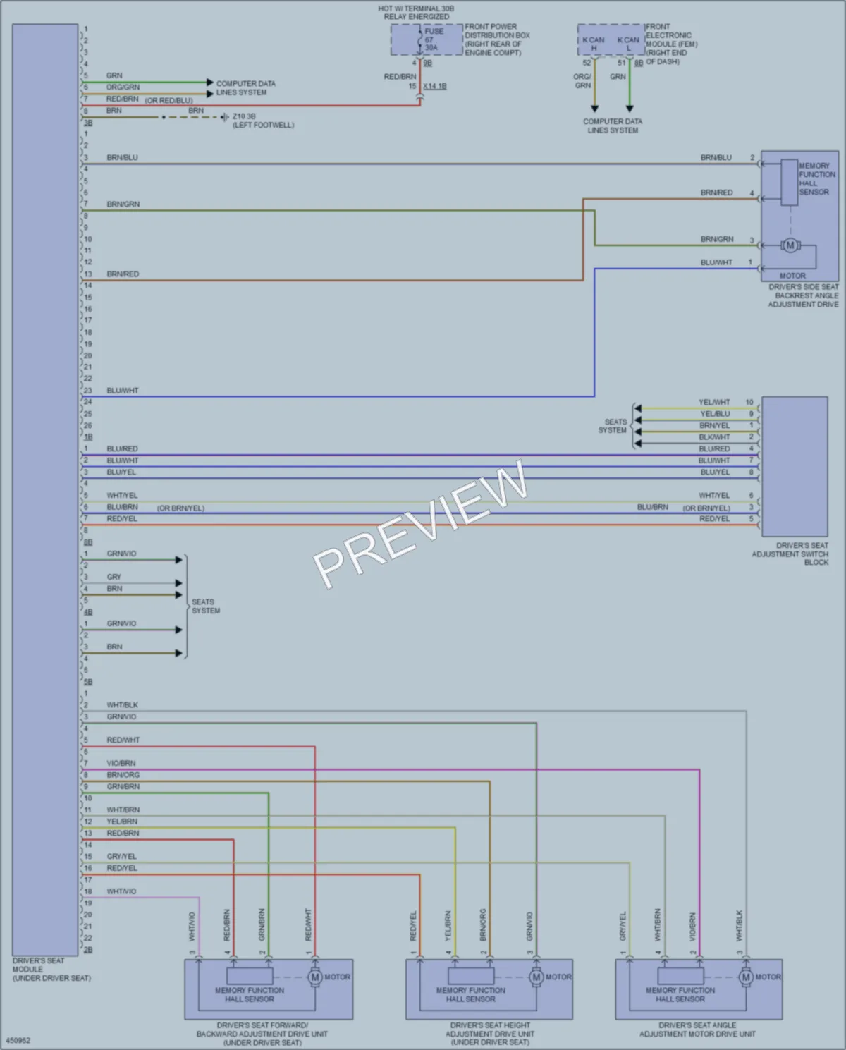2014 BMW 320i Memory Systems wiring diagram preview