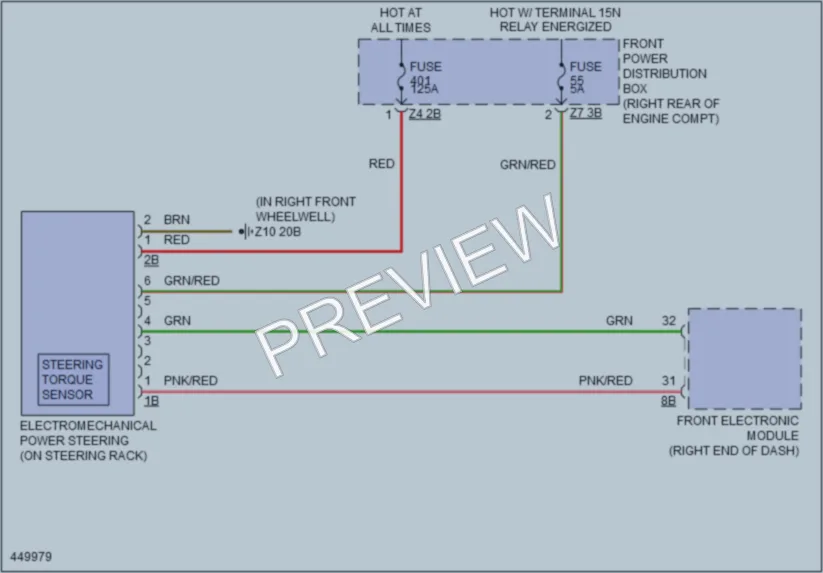 2014 BMW 328i Electronic Power Steering wiring diagram preview