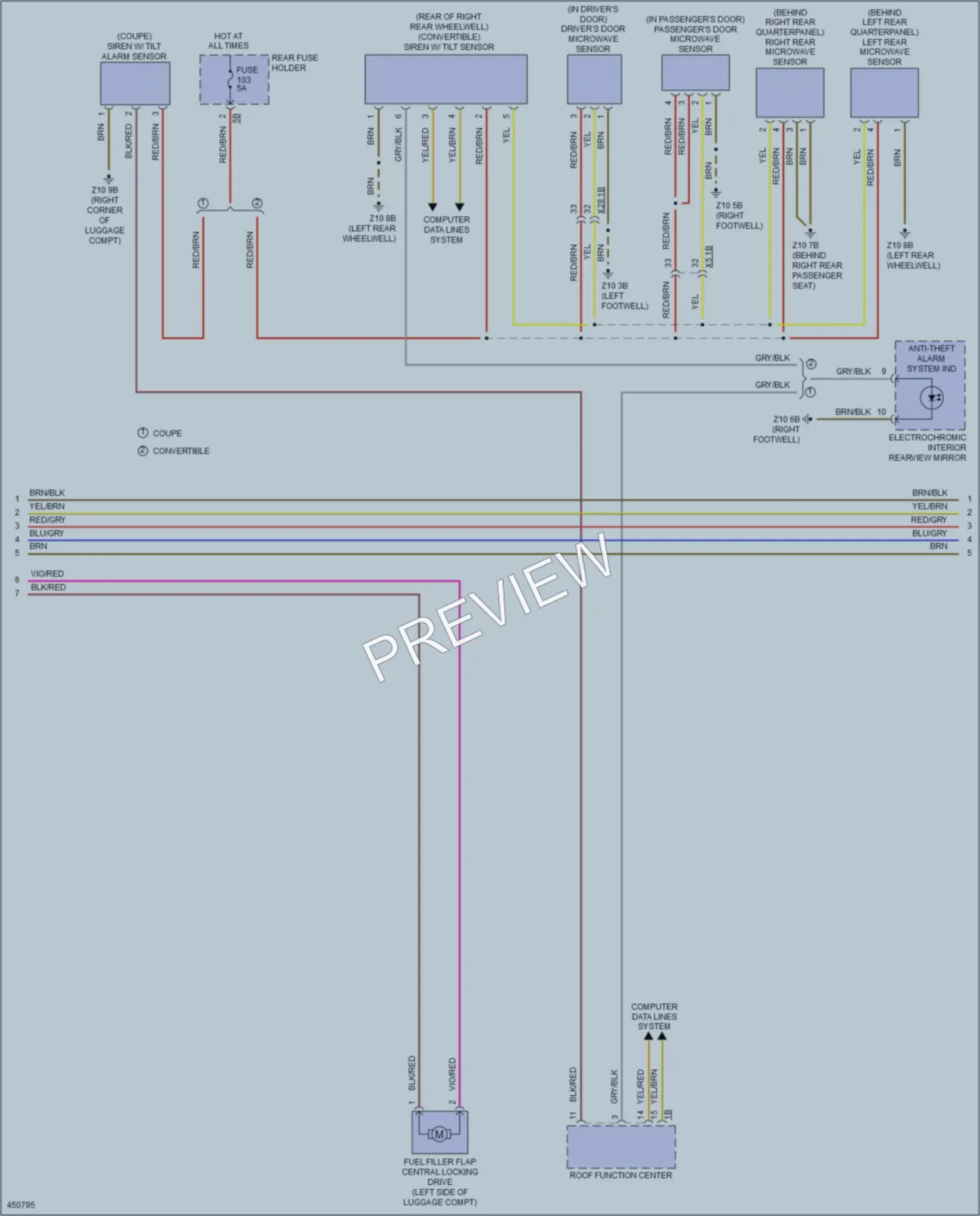 2014 BMW 428i Anti Theft wiring diagram preview