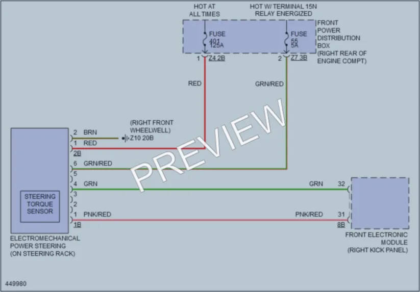 2014 BMW 428i Electronic Power Steering wiring diagram preview