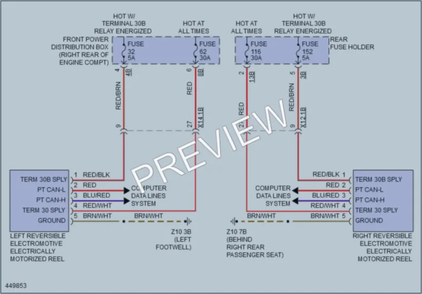 2014 BMW 428i Passive Restraints wiring diagram preview