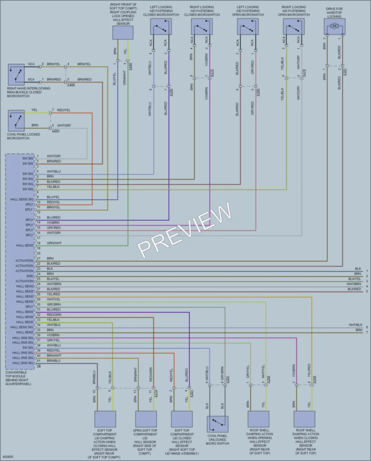 2014 BMW 428i Power Top Sunroof wiring diagram preview