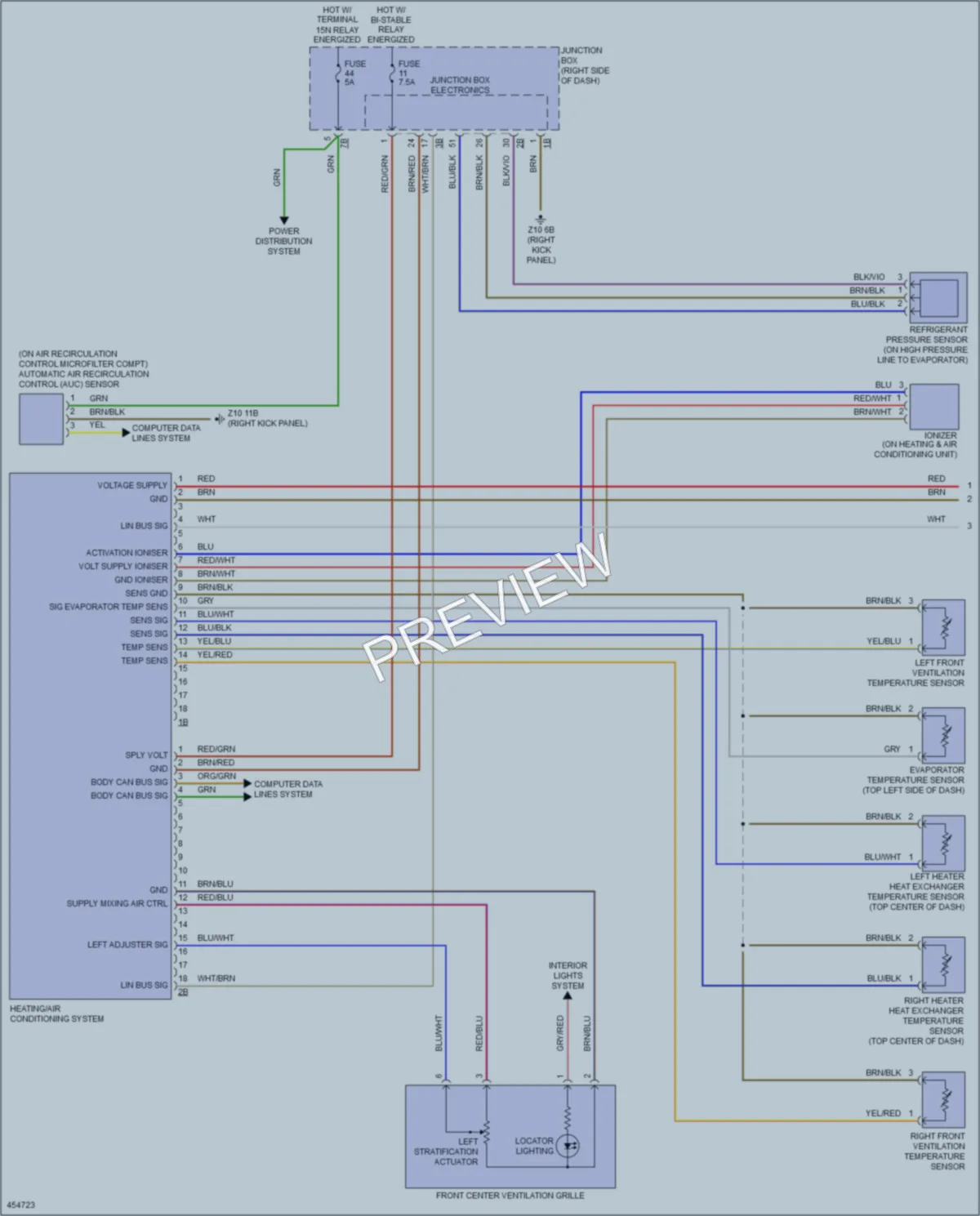 2014 BMW 535d Air Conditioning wiring diagram preview