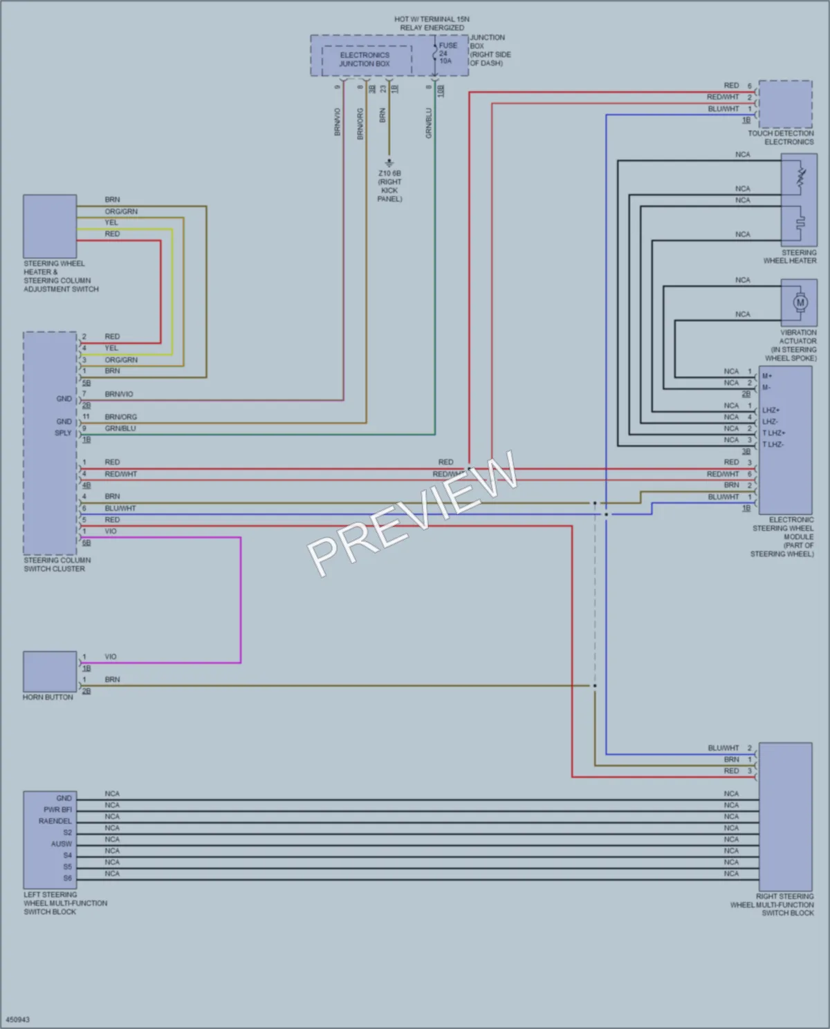 2014 BMW 535i Power Seats wiring diagram preview