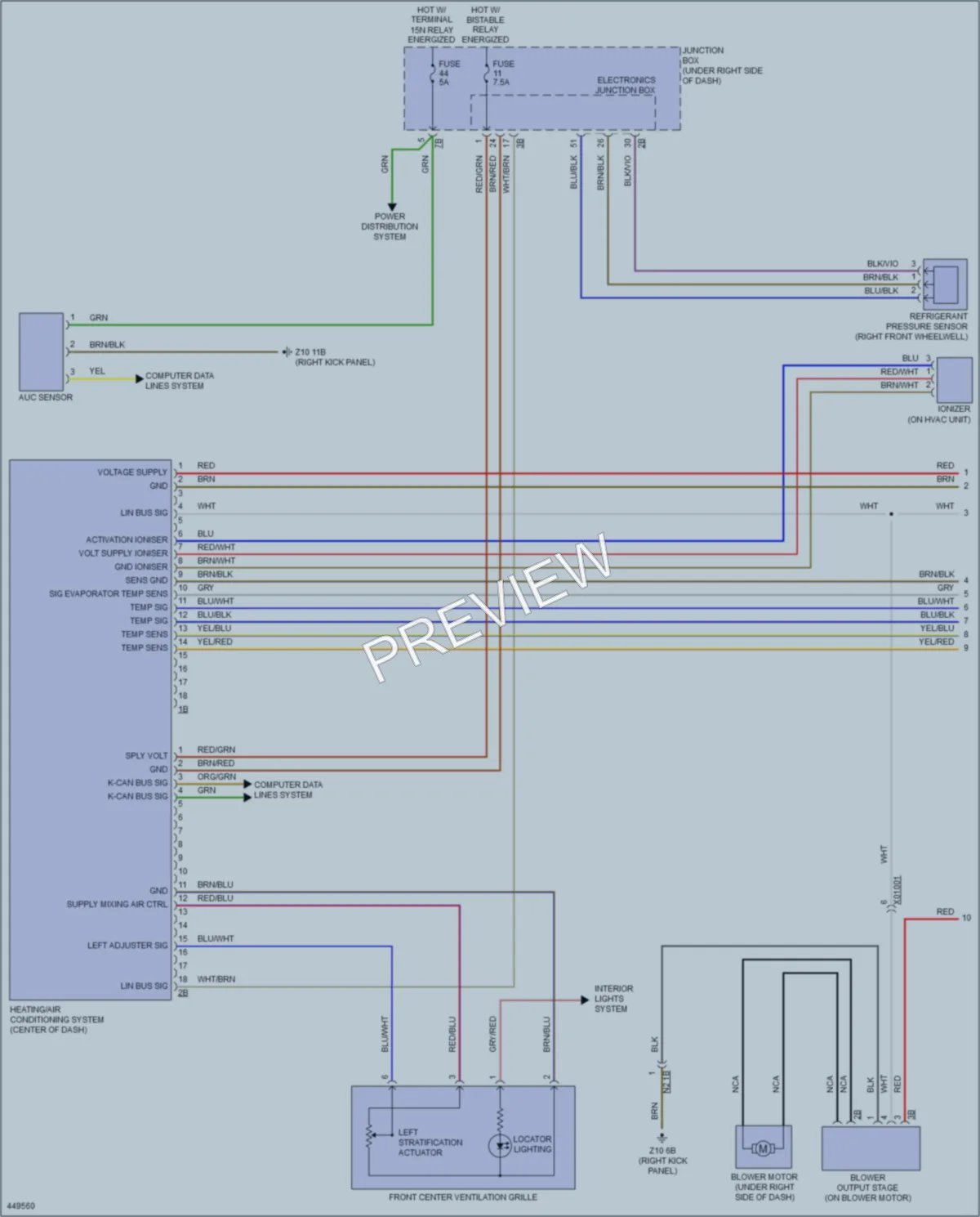2014 BMW 640i Air Conditioning wiring diagram preview