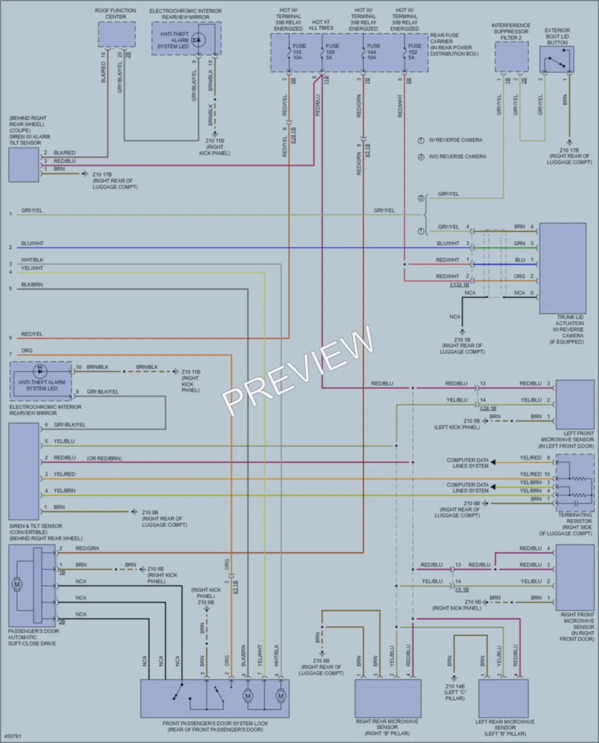 2014 BMW 640i Anti Theft wiring diagram preview