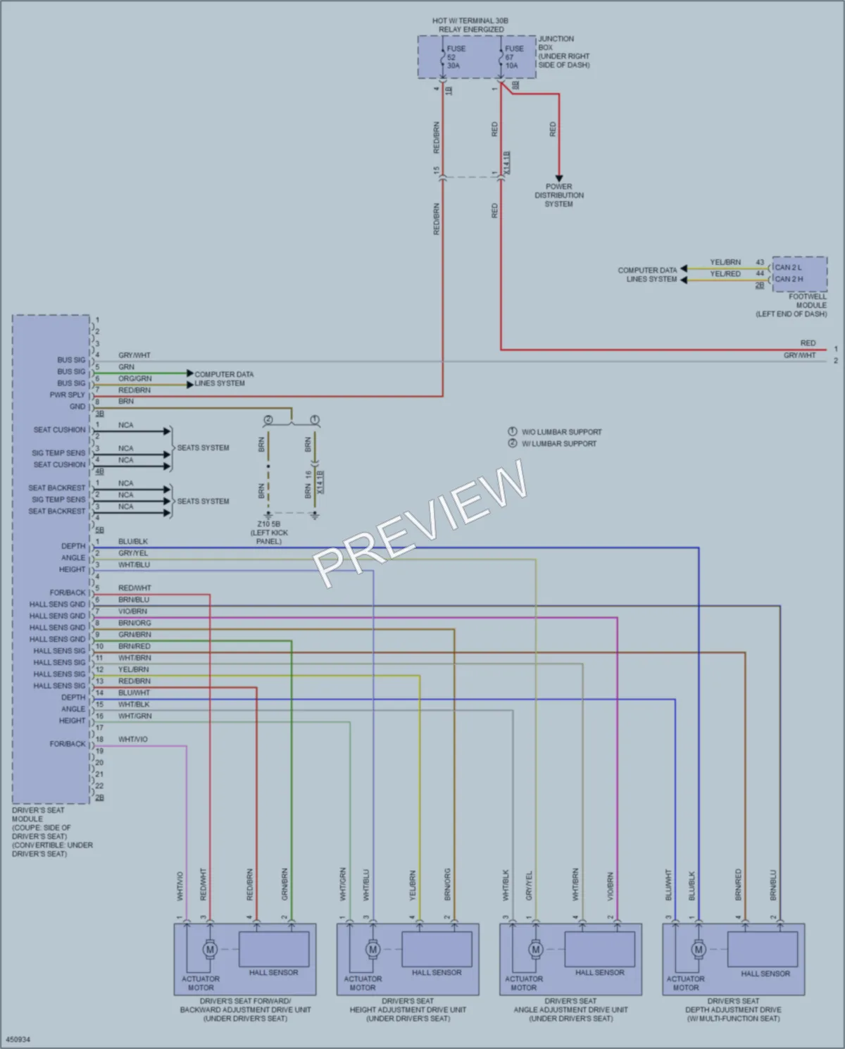 2014 BMW 640i Memory Systems wiring diagram preview