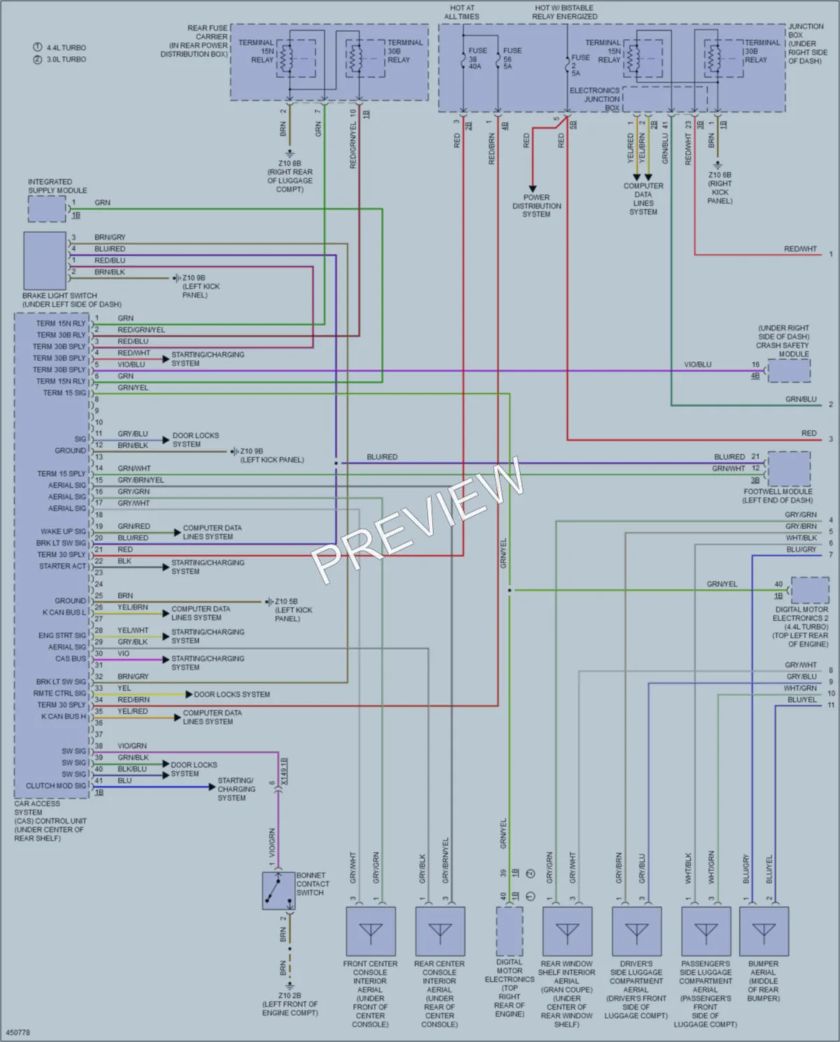2014 BMW 640iGranCoupe Anti Theft wiring diagram preview