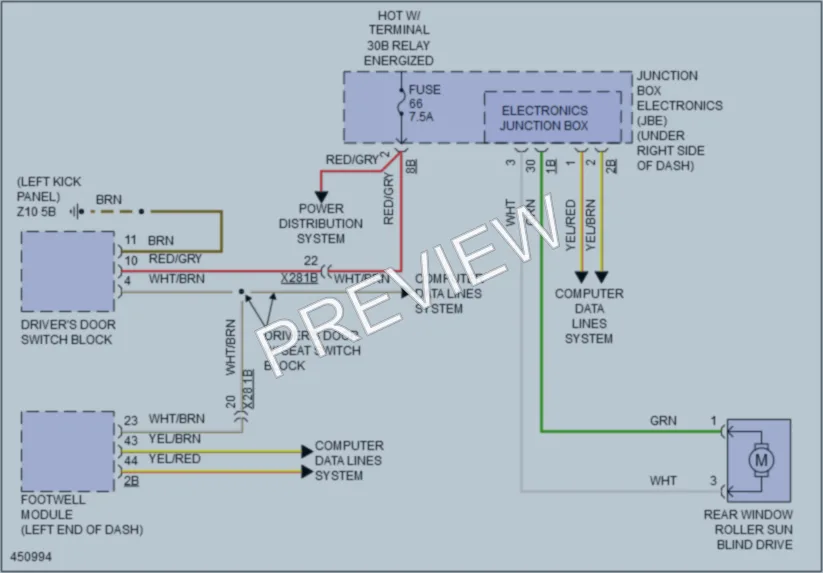 2014 BMW 650i Power Windows wiring diagram preview
