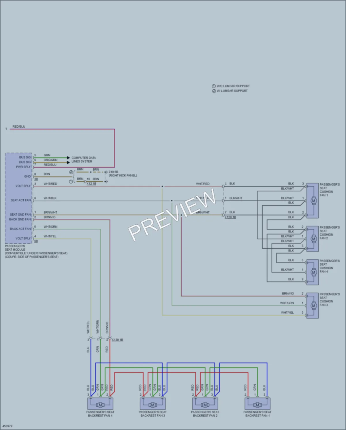 2014 BMW 650iGranCoupe Power Seats wiring diagram preview