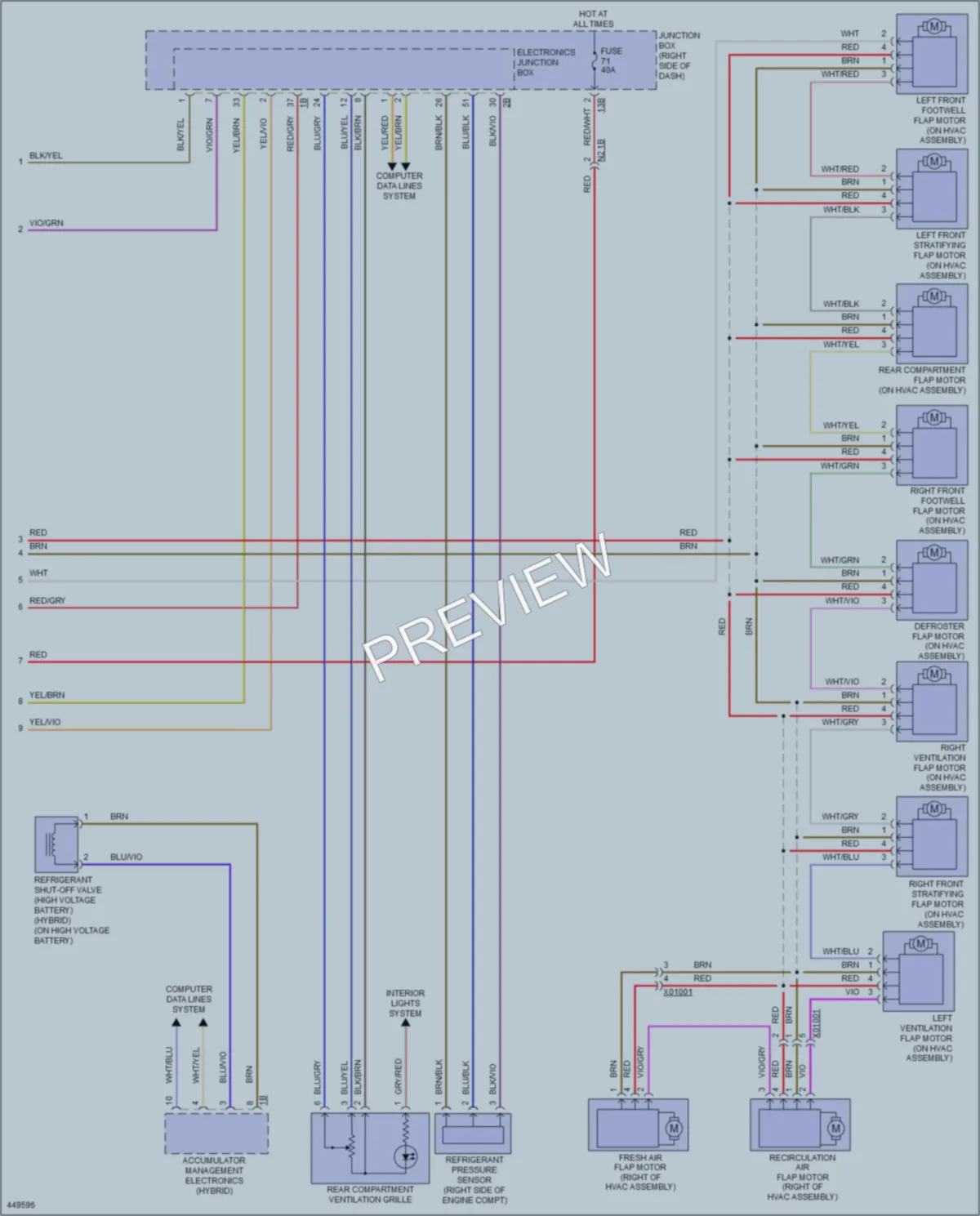 2014 BMW 740i Air Conditioning wiring diagram preview