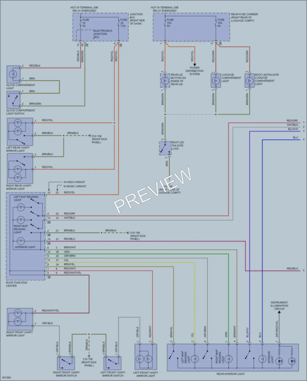 2014 BMW 750Li Interior Lights wiring diagram preview