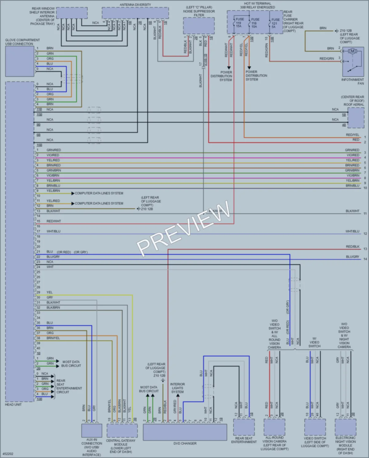 2014 BMW 750Li Radio wiring diagram preview