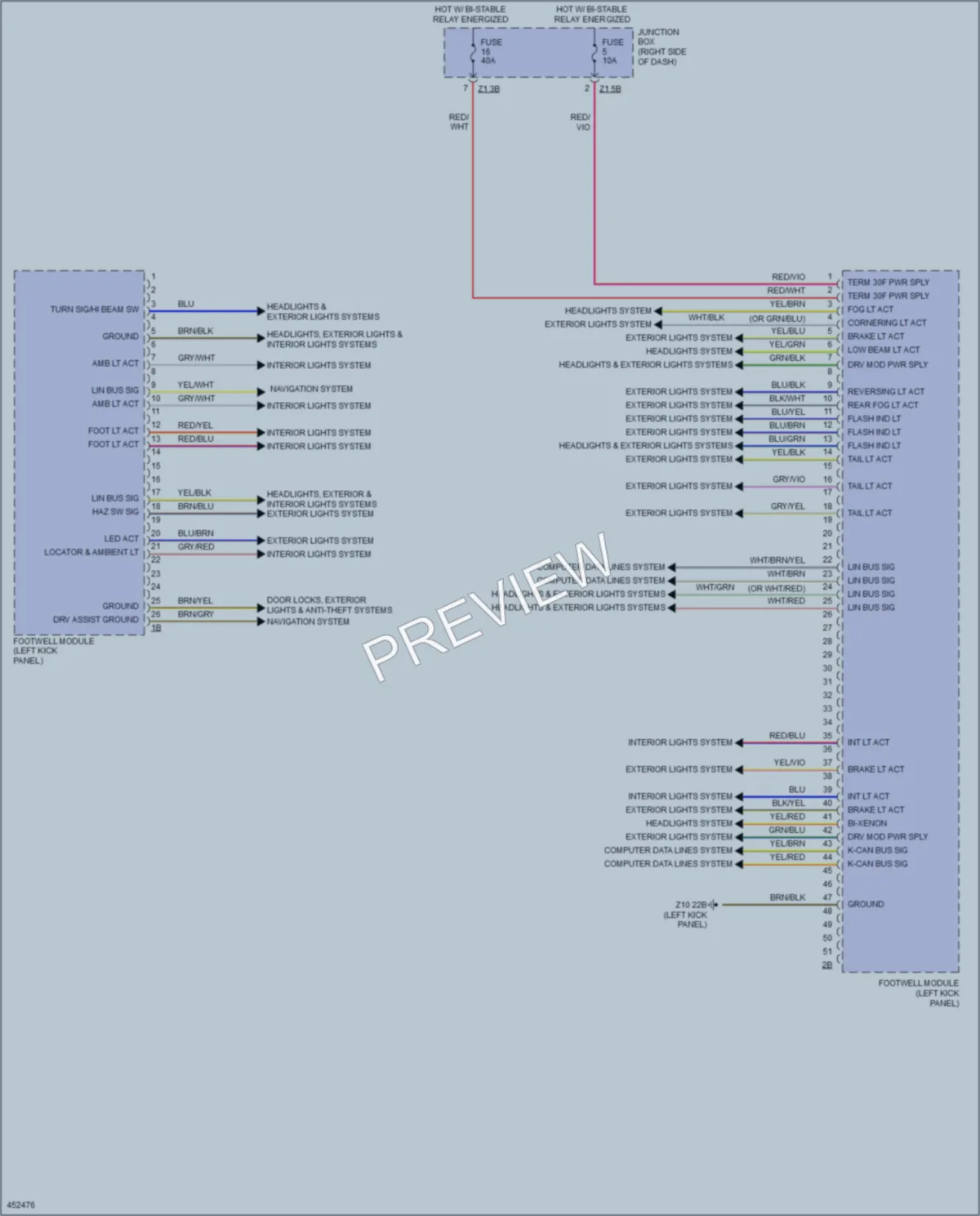 2014 BMW ActiveHybrid7 Body Control Modules wiring diagram preview