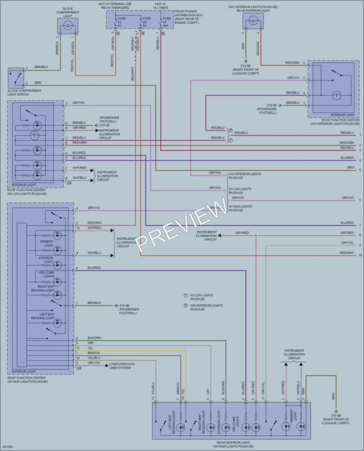 2014 BMW M235i Interior Lights wiring diagram preview
